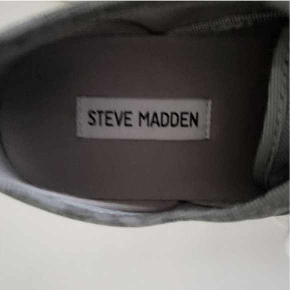 Steve Madden Women's Camo Platform Emmi Sneaker Gray Metallic Shoe Size 9M - Picture 9 of 15